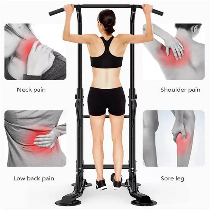 Home Tool Adjustable Multi Functional Strength Fitness Power Tower pull up dip bar station gym training set