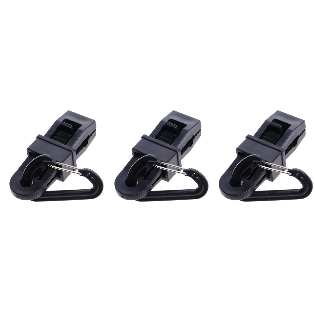 

10pcs Premium Plastic Tent Wind Rope Buckle Adjustable Length Fixing Accessories Portable Camping Black Small Size
