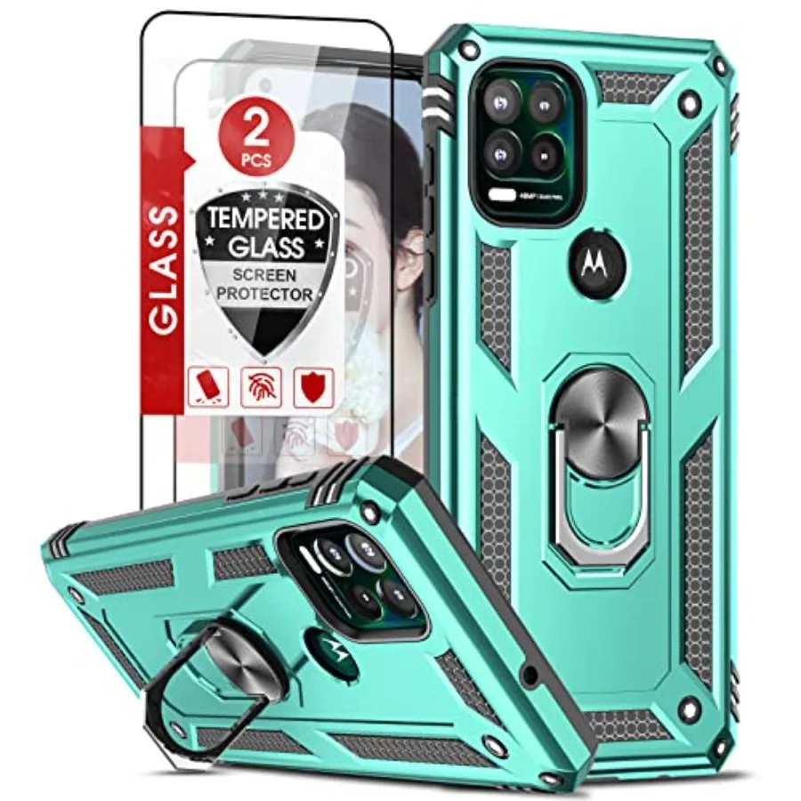 

for Moto G Stylus 5G Case, Motorola G Stylus 5G Case with [2 Pack] Tempered Glass Screen Protector, Military Grade Protective P