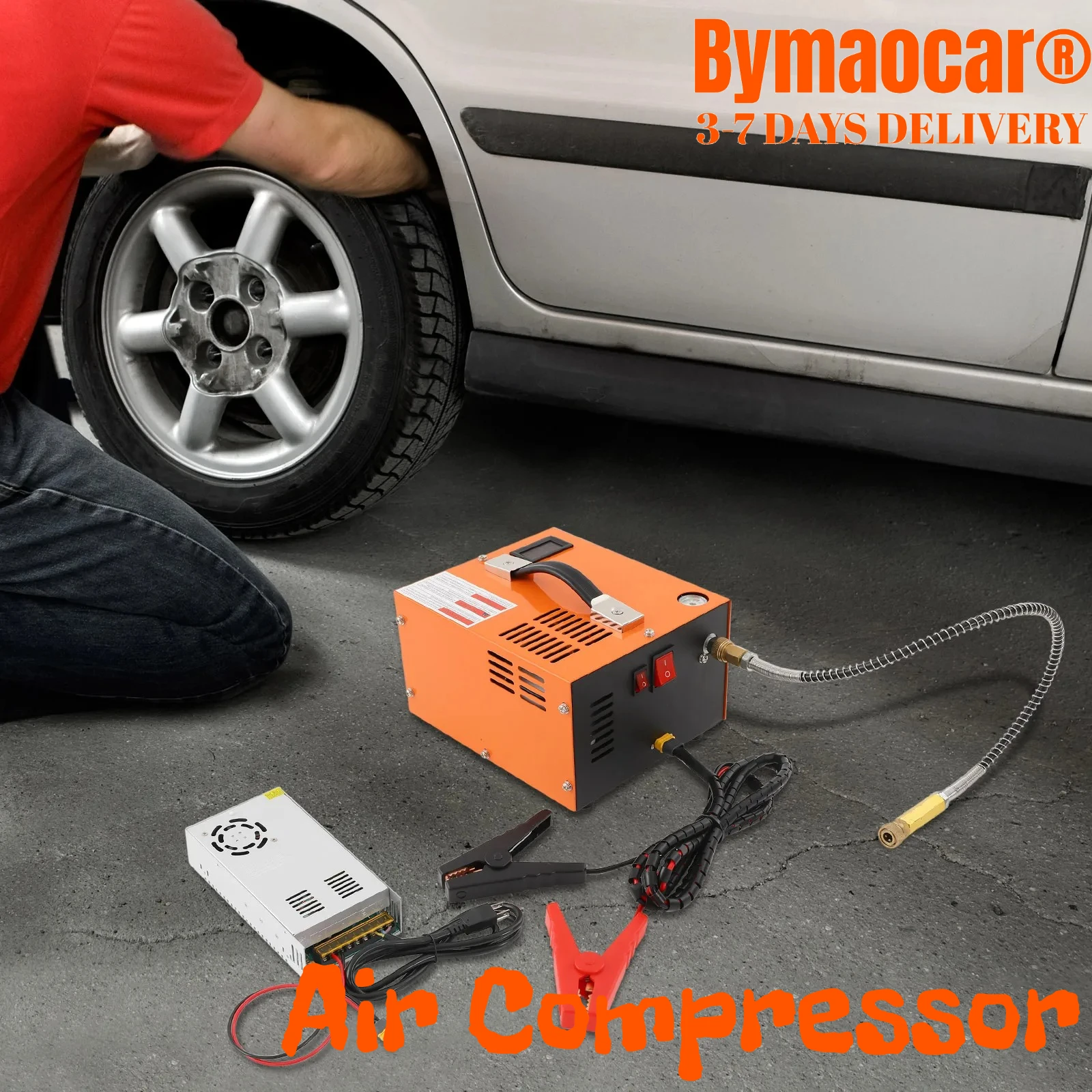 

Оранжевый воздушный компрессор 4500PSI 30MPa 12В 110В 300Вт с бесщеточным двигателем и трансформатором для накачки автомобильных шин и PCP-баллонов