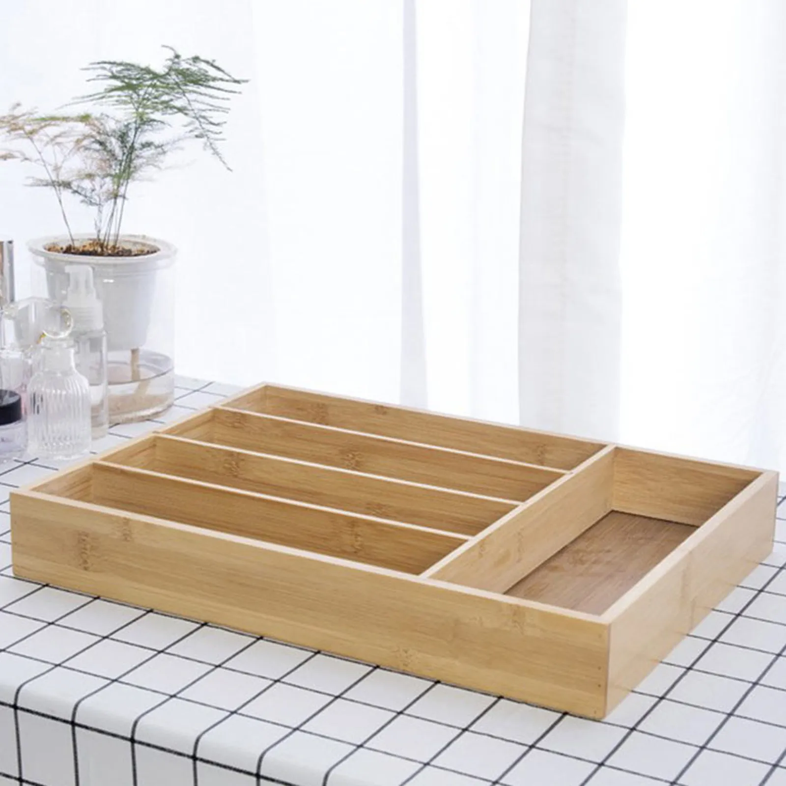 

1 шт. Стильная бамбуковая шкатулка для украшений с отделениями для организации хранения, для организации коллекции украшений, для упорядочивания рабочего стола, подарок для женщин и девушек