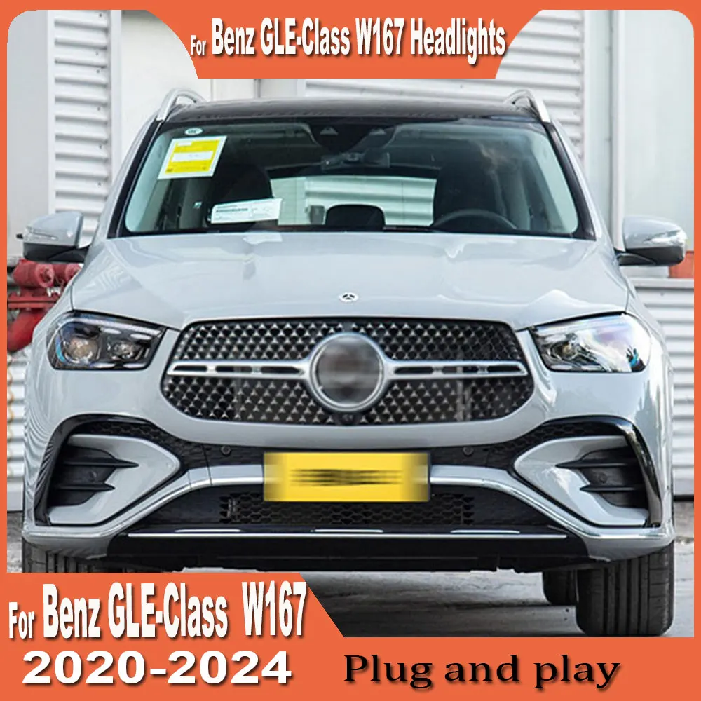 

2pc Car Lights for Benz GLE W167 Class LED Headlight 2020 2021 2022 2023 2024 W167 Class Head Lamp Drl Projector Lens Automotive