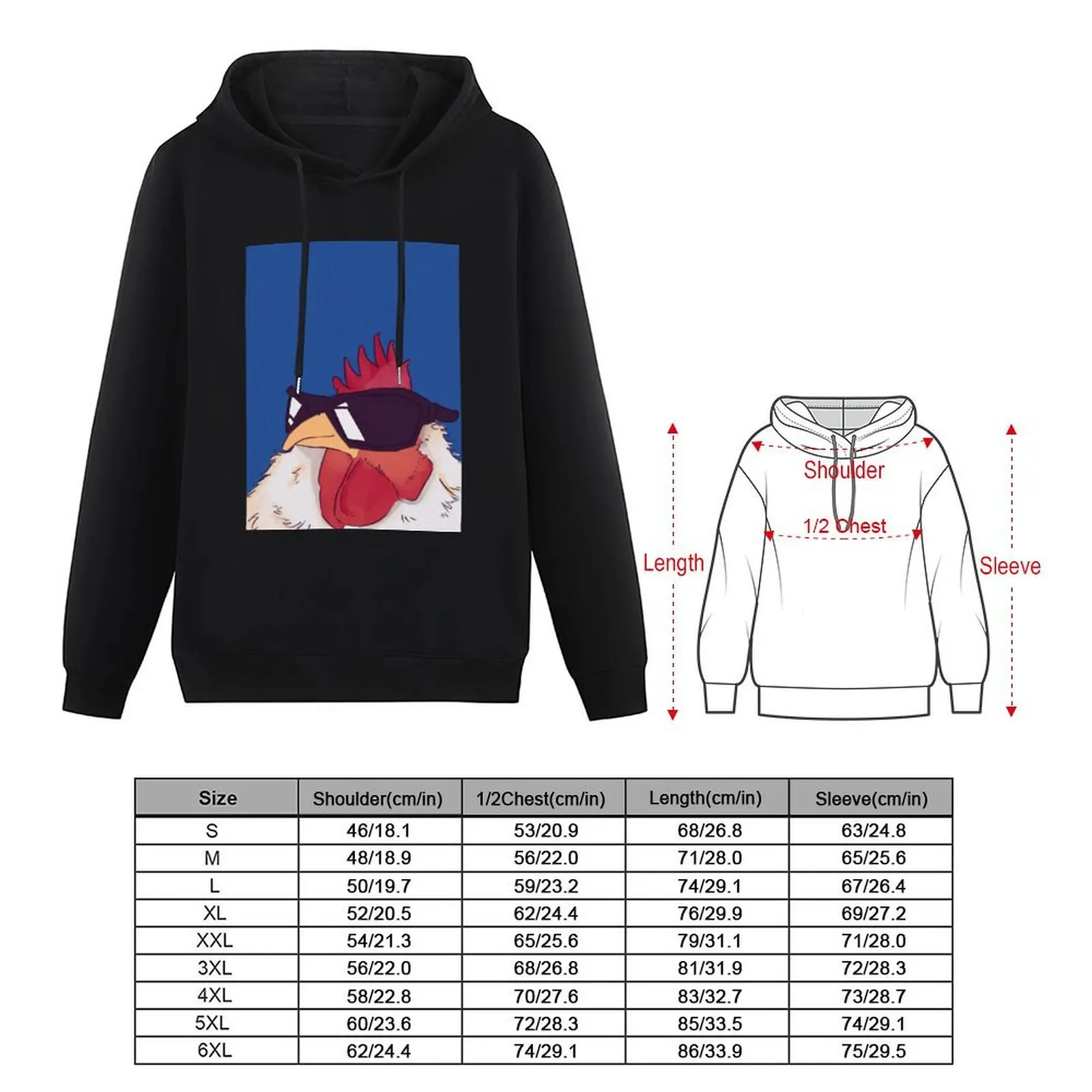 funny cool rooster Hoodie autumn new products anime clothes mens clothes mens clothing tracksuits