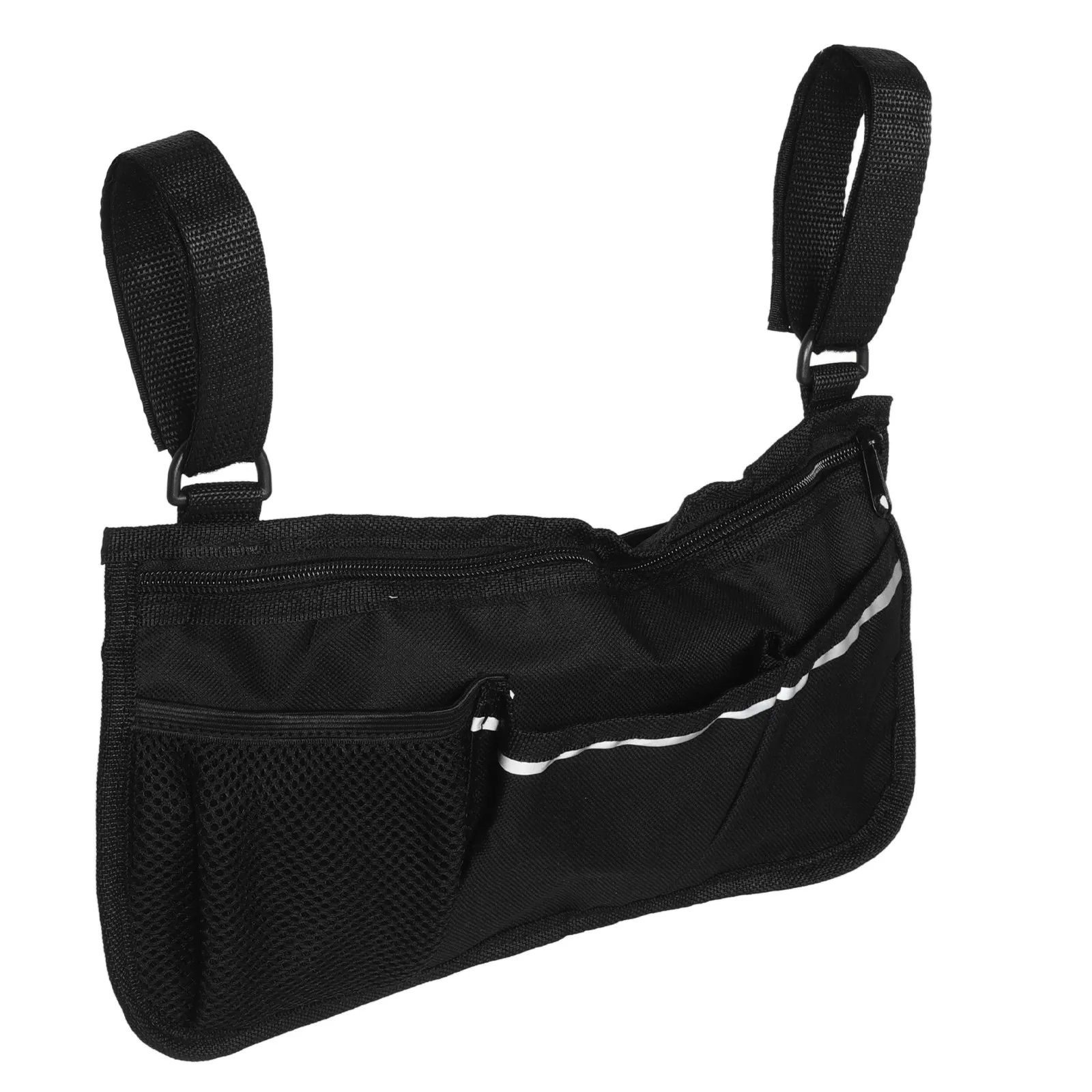 Wheelchair Armrest Storage Bag Adjustable Side Pouch Organizer for Walker Mobility Chair Portable Durable
