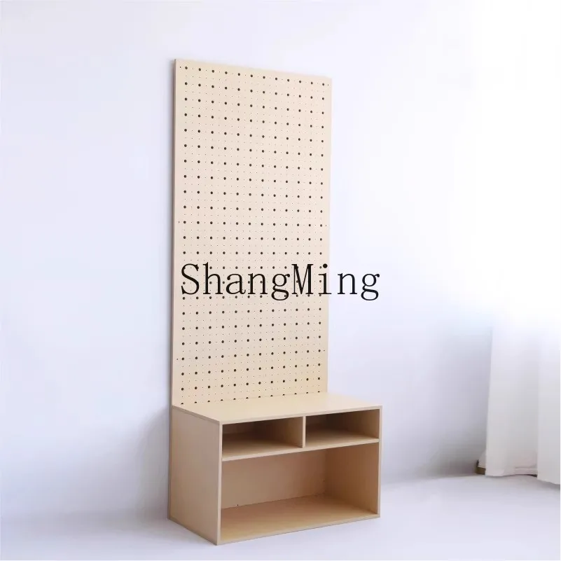 

CL Birch Wood Ocean Board Pegboard Storage Cabinet Integrated Specialty Store Shop Display Storage Rack Storage Cabinet