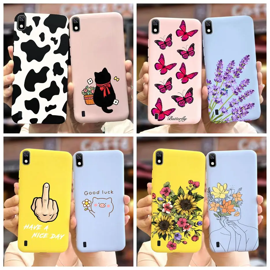 For Samsung Galaxy A10 Case SM-A105F Cute Cartoon Silicone Soft Phone Case For Samsung A10 A 10 A105F Back Cover Protector Shell