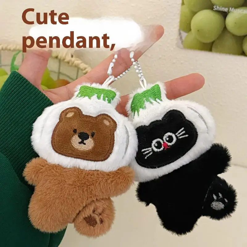

Cute Cartoon Plush Garlic Cat Bear Keychain Kawaii Stuffed Doll Toys Backpack Pendant Key Chain Charms Jewelry Accessories Gifts
