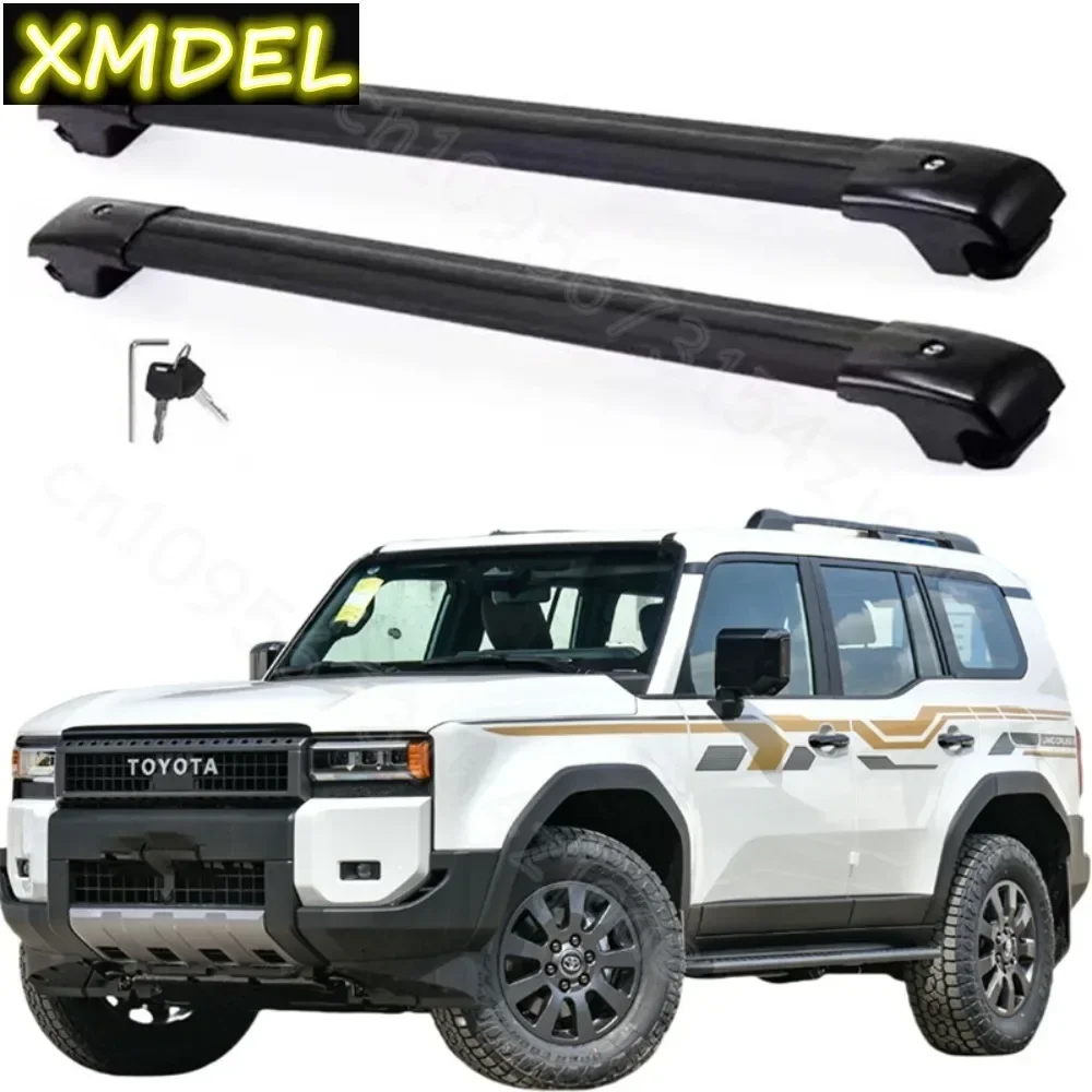 

car styling 2PCs Crossbars Cross bars Roof Racks Fits for Toyota Land Cruiser LC250 2024-2025 with roof rails