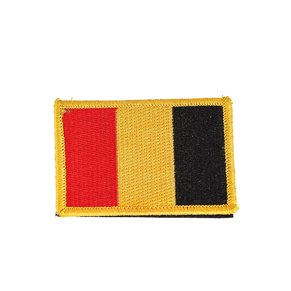Gestickter Aufnäher mit belgischer Flagge, militärisches taktisches Klett-Abzeichen für Fans, Rucksack, Hut, Kleidung, DIY-Dekorationszubehör – Detail 1