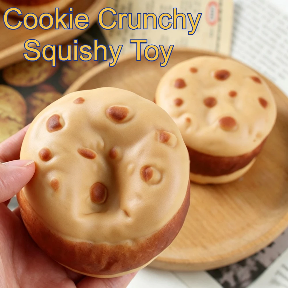 Simulated Cookie Crunchy Squishy Toy Stress Ball Block Filling Slow Rebound Squeeze Toys ASMR Friction Noise Anti Anxiety