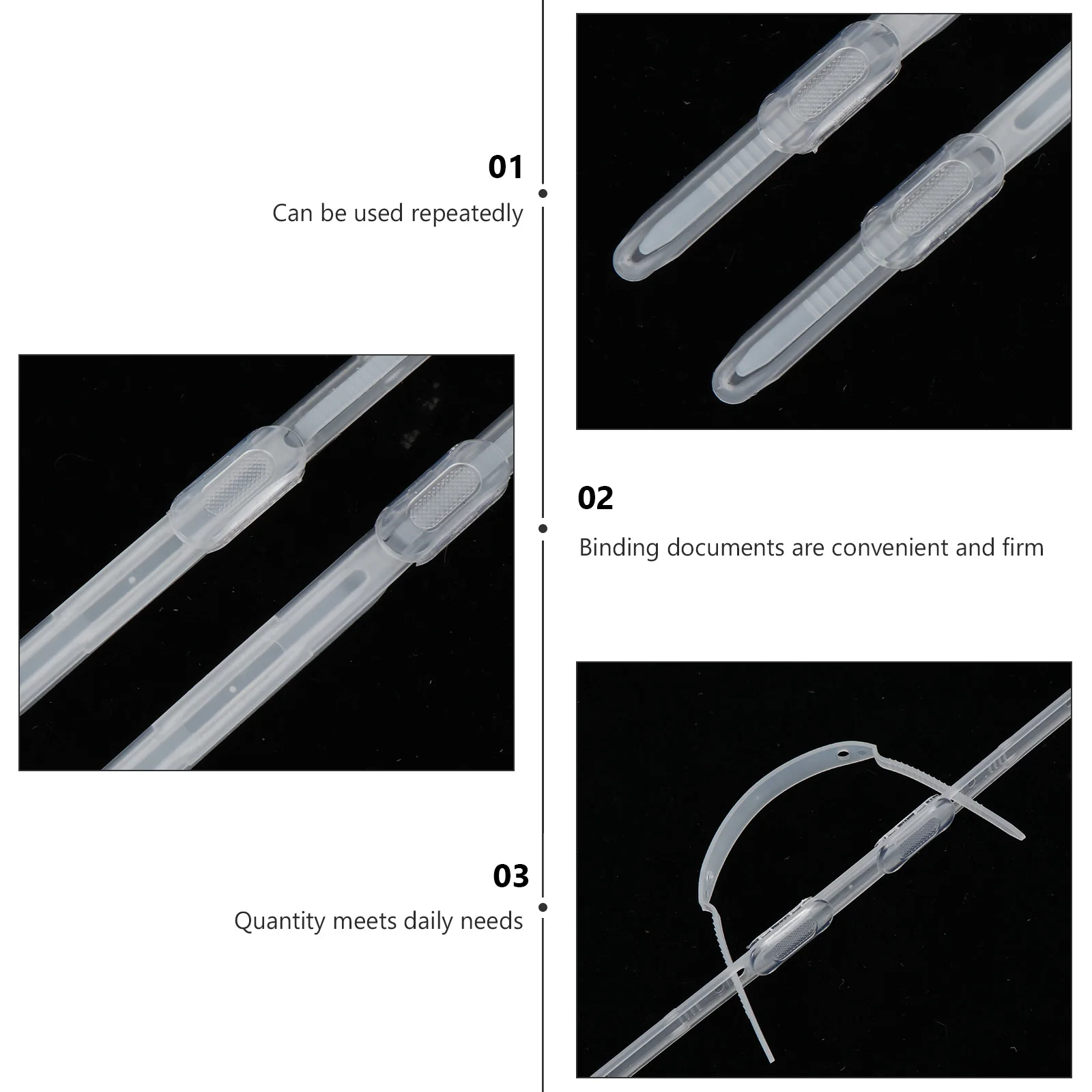 20 個のプラスチックバインダー高耐久ファイル紙製本ファスナー学校オフィス文具用品ルーズリーフバインディングクリップ
