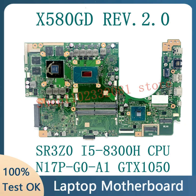 

i5 i7-8th Gen CPU GTX1050-V4G GPU X580GD Mainboard For ASUS Vivobook N580G NX580G M580G X580GD N580GD NX580GD Laptop Motherboard