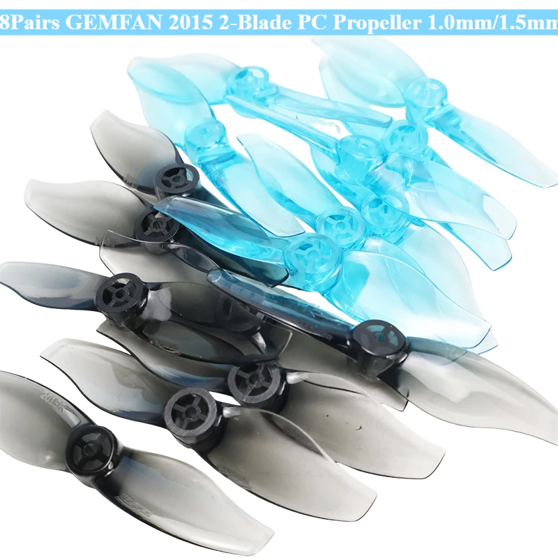 8Pairs GEMFAN 2015 Hurricane 2X1.5 2-Blade PC Propeller 1.0mm/1.5mm for RC FPV Freestyle 2inch Toothpick Drone DIY Parts Modify