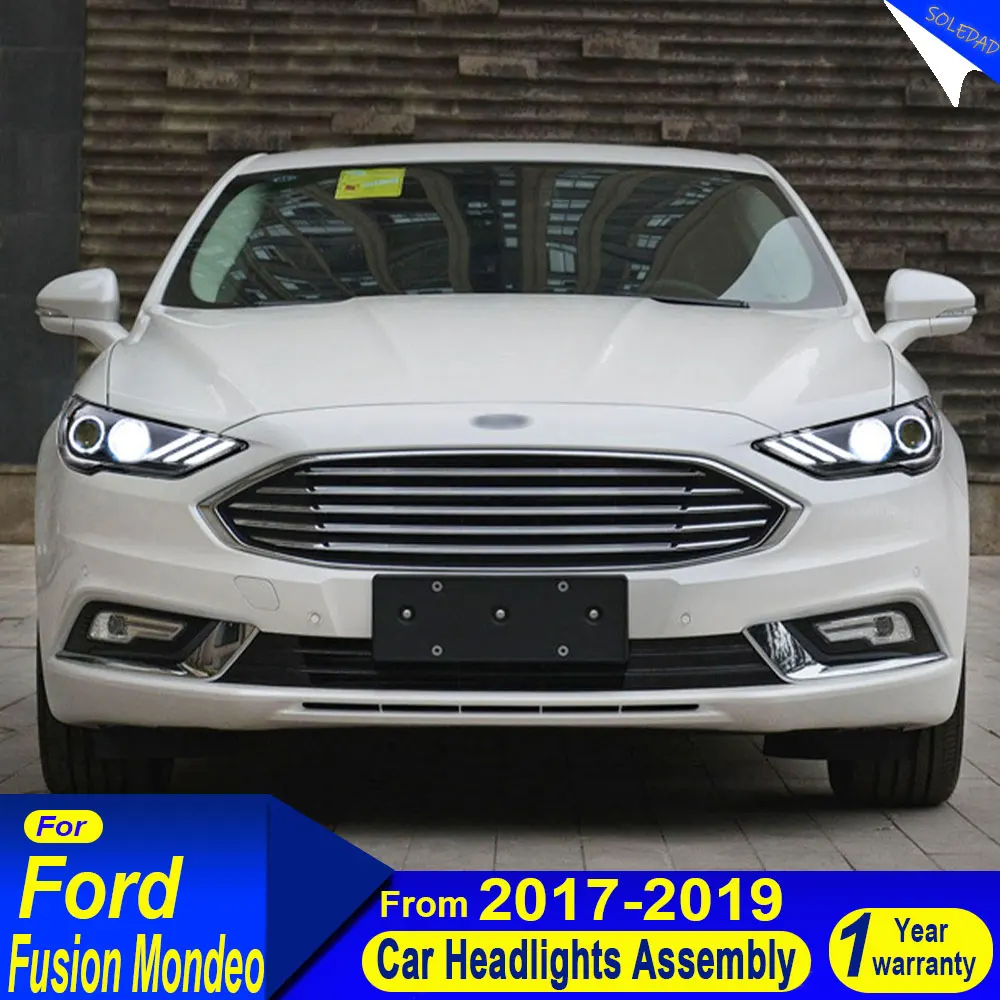 

Автомобильные фары для Ford Mondeo Fusion 2017-2019 светодиодные фары для Mondeo фары светодиодные DRL передние Bi-Xenon