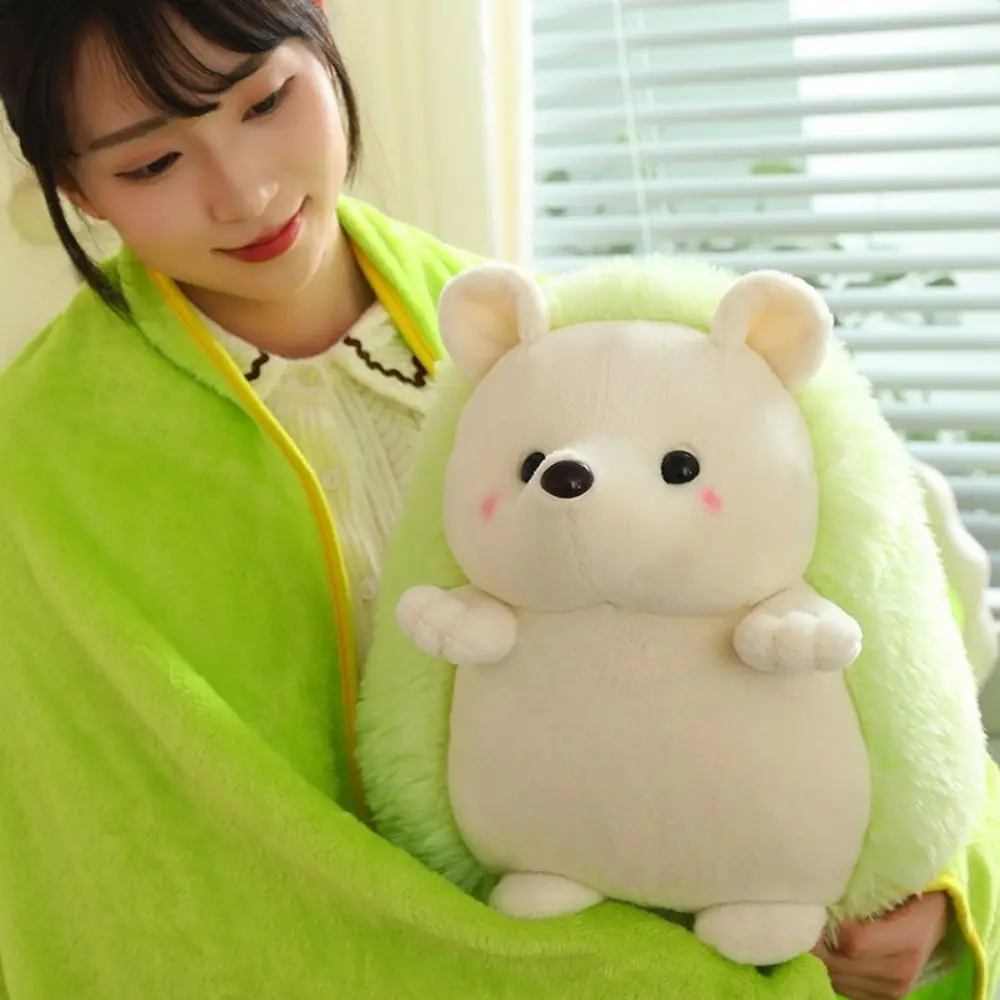 Kawaii Warna Solid Landak Mainan Mewah Kartun Landak Berbulu Bantal Mewah Lucu Lembut Barang Hewan Boneka Teman