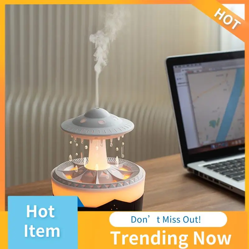 A69X-Rain Cloud Night Light Humidifier With Raining Water Drop Sound And 7 Color LED Light Essential Oil Diffuser, C Easy To Use