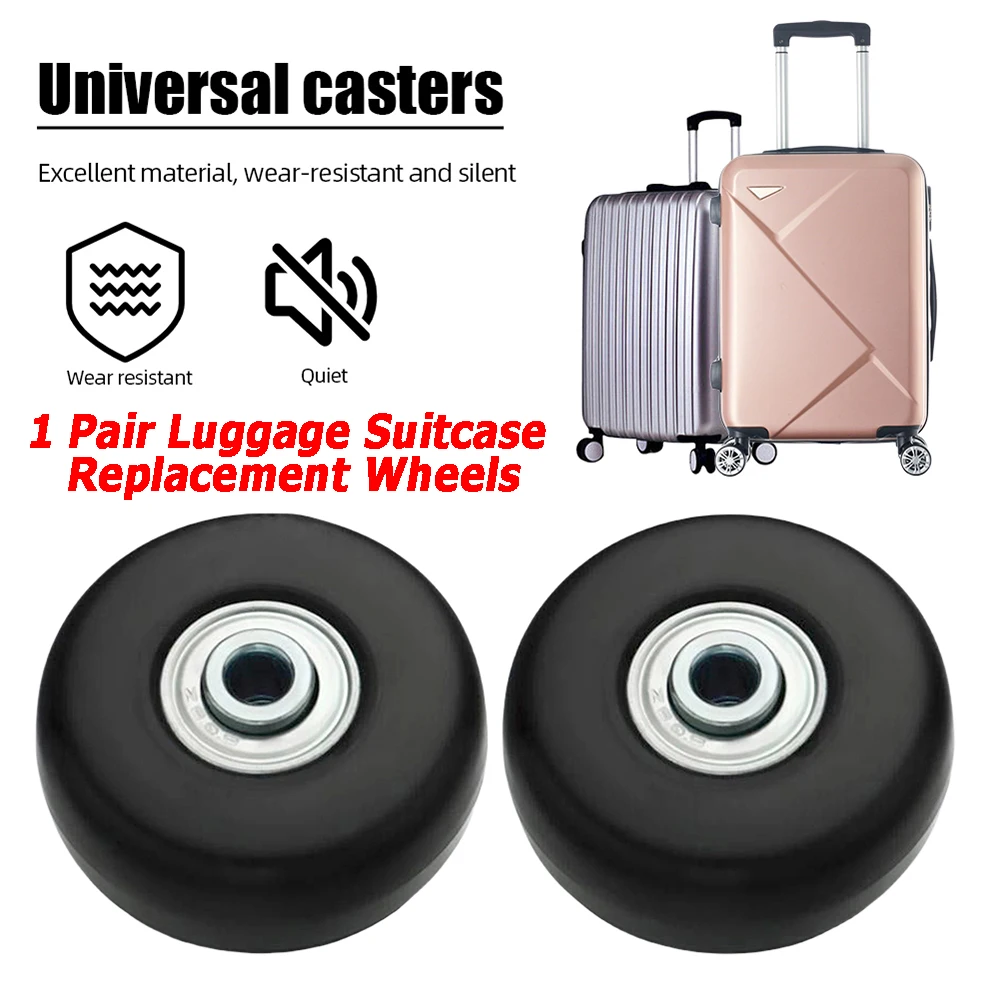 Suitcase Replacement Wheels Suitcase Parts Axles Diameter 40mm/50mm/60mm Silent Travel Luggage Wheels Casters Repair Replacement