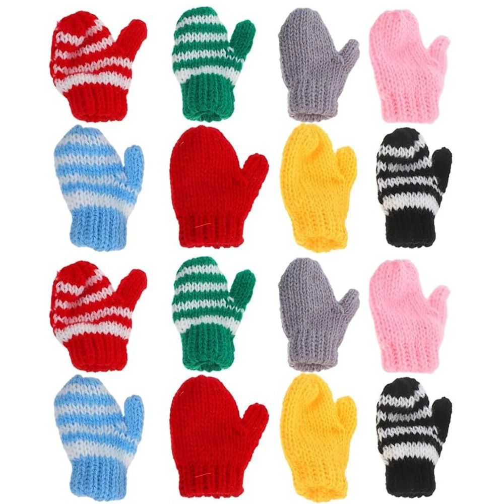 Garden Gloves - Mini kerstgebreide handschoenen, gebreide kerstmanwanten, handschoenen