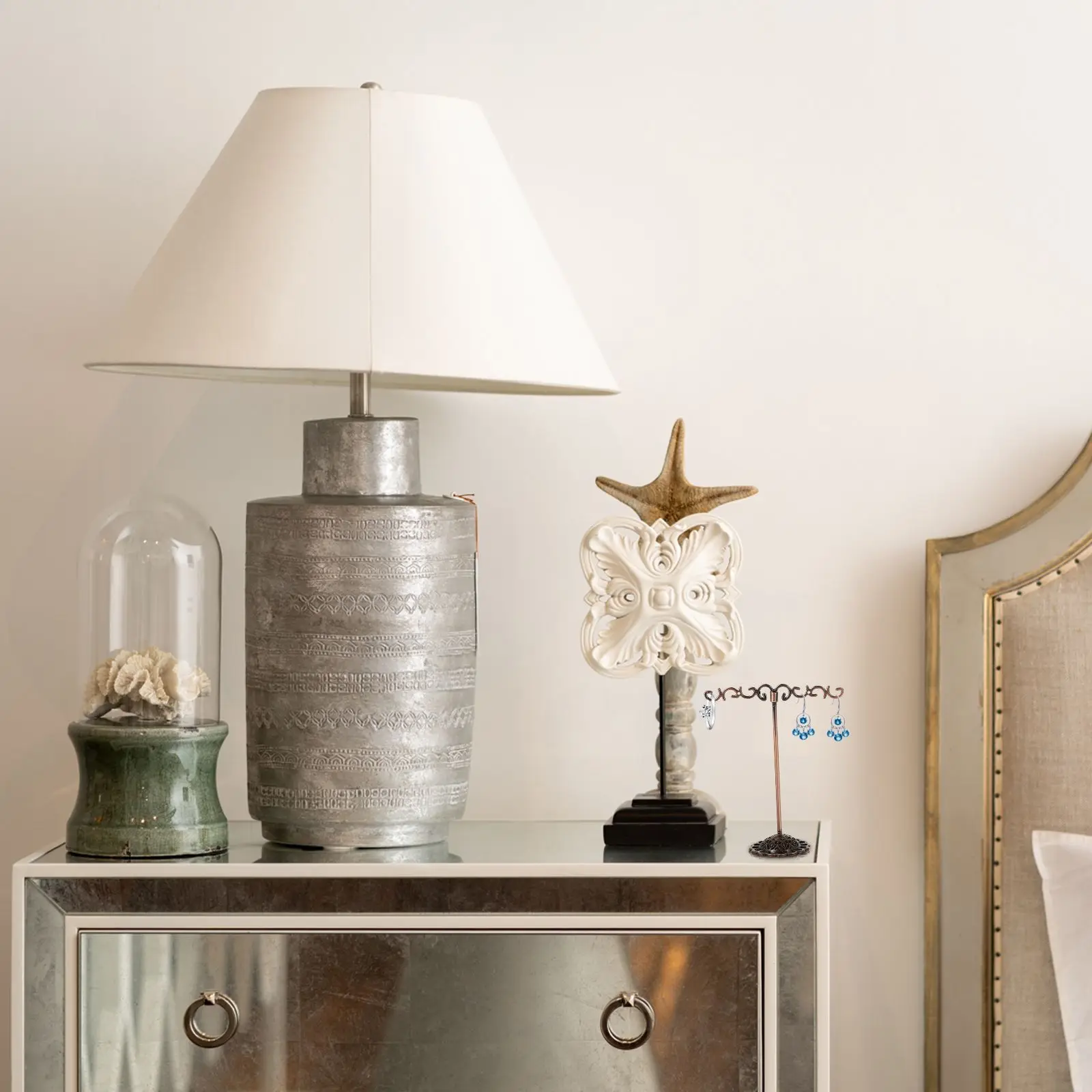 3 Pcs Earring Necklace Display Rack Steady Base Jewelry St Storage Desktop Showroom Home Practical Desktop Adornment Gift