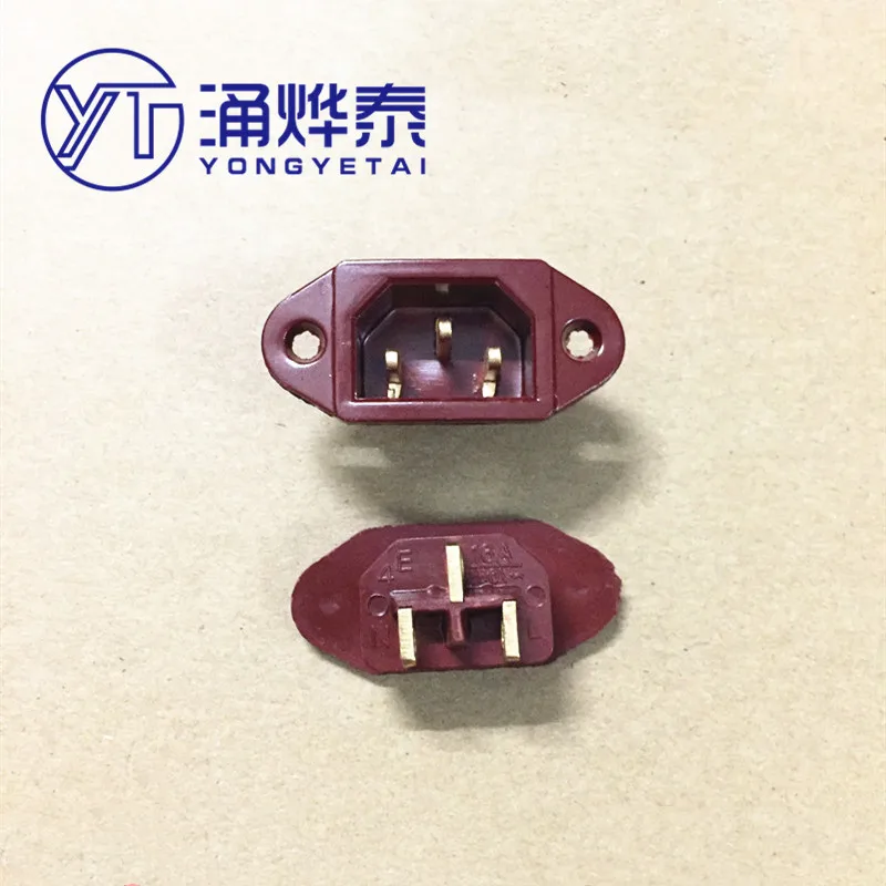 YYT 2PCs Rice Cooker Three-Prong Socket 16A Bakelite with Copper Pins