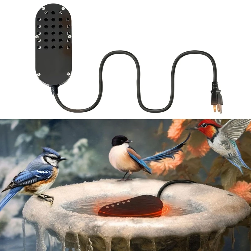 Constant Temperature Control Bird Bath Heater Winter Outdoor Birds Bath Pond Fast Heating Device Bird Bath Water Deicer