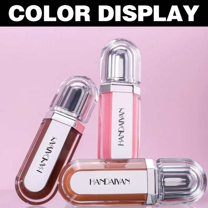 ลิปกลอสขิงเพิ่มความอวบอิ่ม ลิปกลอสเนื้อลิควิด ลิปกลอสใส ลิปสติกแบบกระจก บำรุงริมฝีปากให้ฉ่ำวาว ไม่หลุดลอก