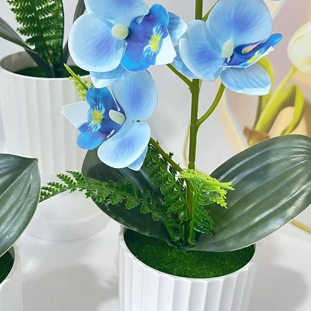Upright Artificial Phalaenopsis for orchid with Realistic Texture for Decorative Layering in Multi Tiered Displays