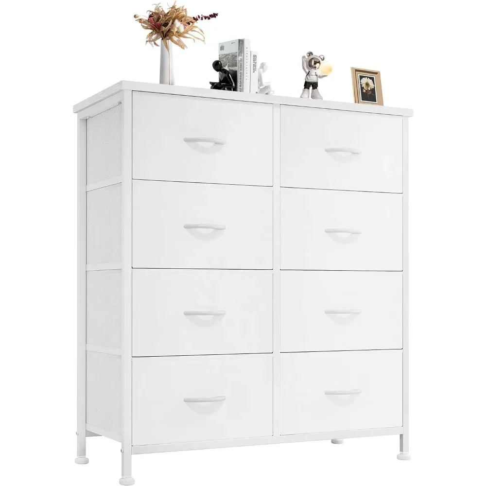 

Dresser for Bedroom with 8 Fabric Drawers, Tall Chest Organizer Units for Clothing, Closet, Kidsroom, Storage Tower with Cabinet