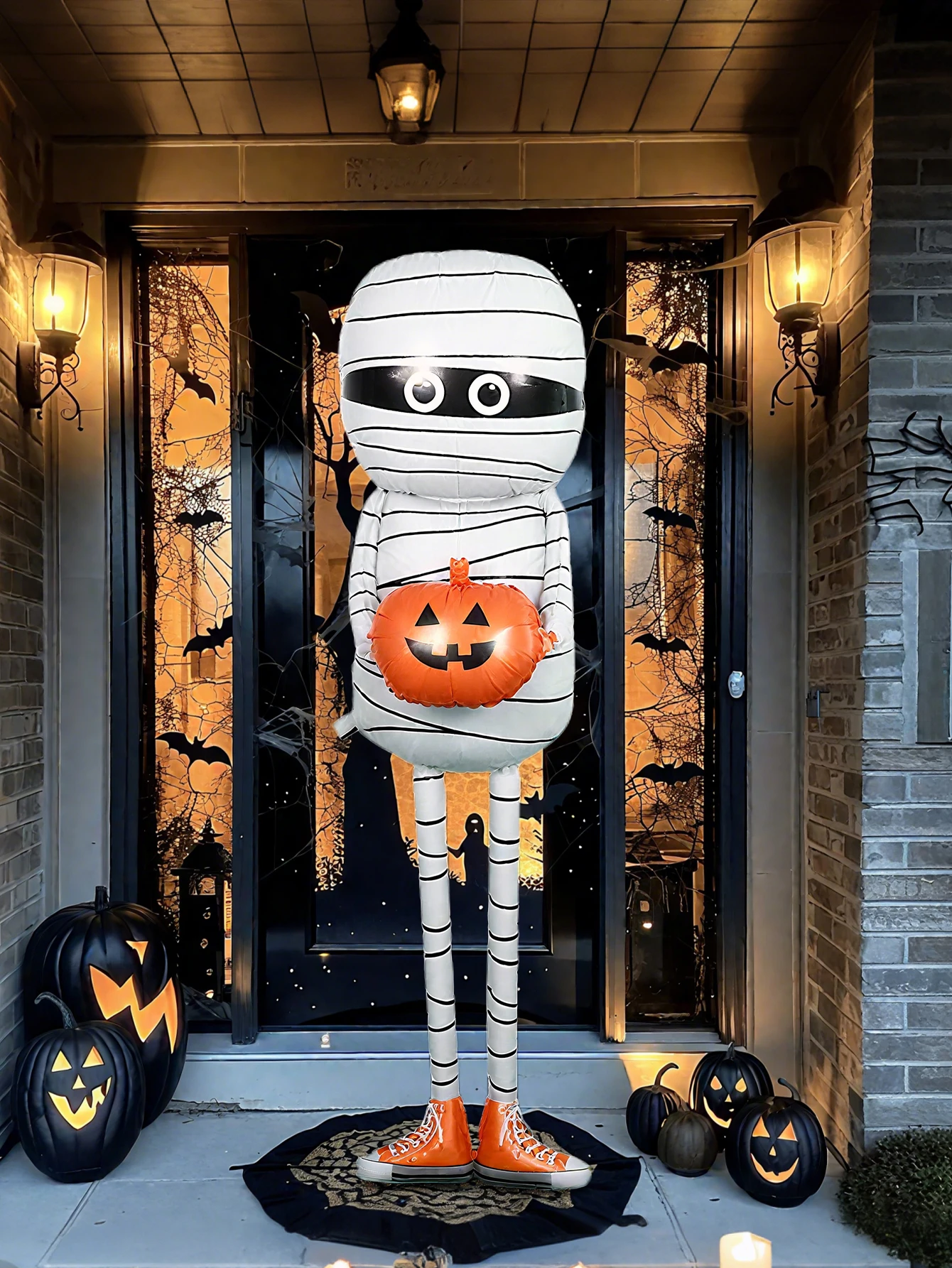 1pc enormes globos de momia de Halloween para fiesta de Halloween interior, exterior, patio, decoración de jardín