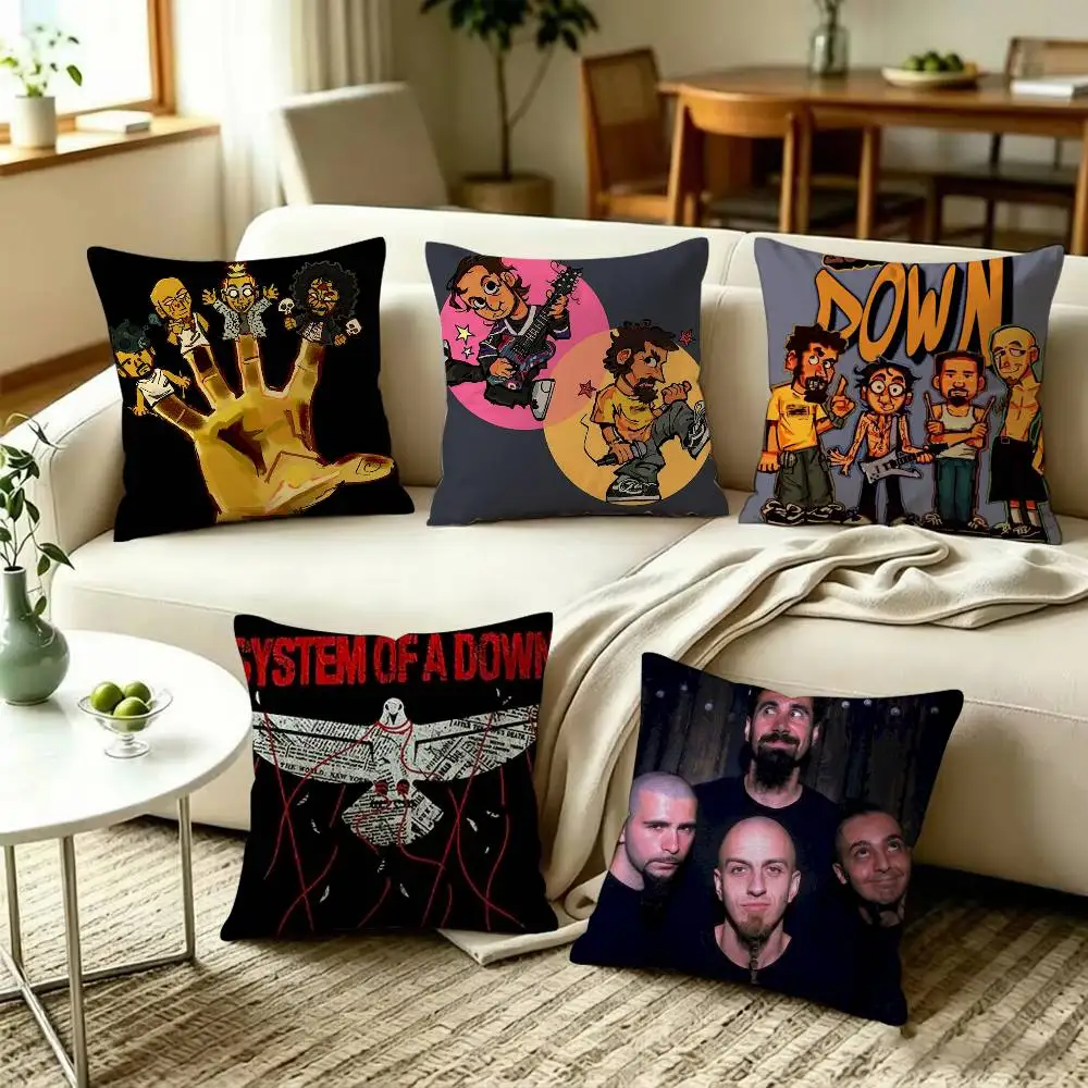 S-System of A D-Down  Square Pillow Case Multi Sizes For Car Home Bedroom Decor Custom Valentine Gifts