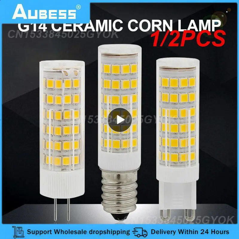 

1/2PCS lot 3W 4W 5W 7W E14 LED Bulb Lamp 220V-240V Mini Corn Bulb Light 2835SMD 360 Beam Angle Replace Halogen Chandelier Lights