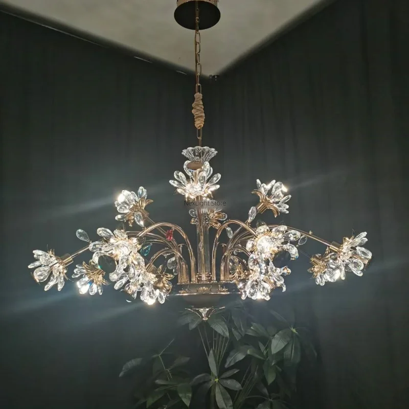 ثريا كريستال فرنسية فاخرة خفيفة لغرفة المعيشة الجديدة ضوء رئيسي للمطاعم الأوروبية ثريا لغرفة النوم #2