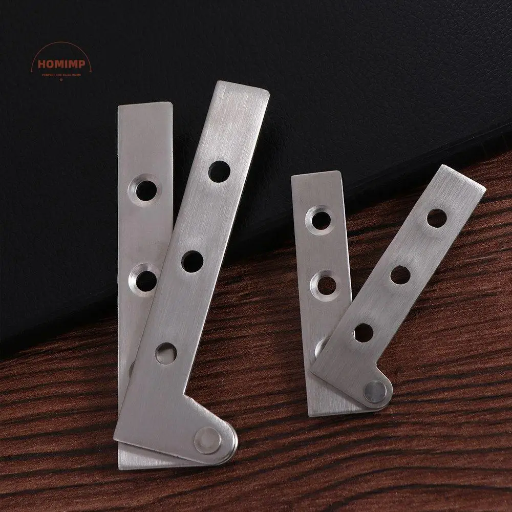 

2PCS Chicken beak Hidden Hinges Seven-word Stainless Steel Invisible Door Pivot Hinge 360 Degree Rotating Inset