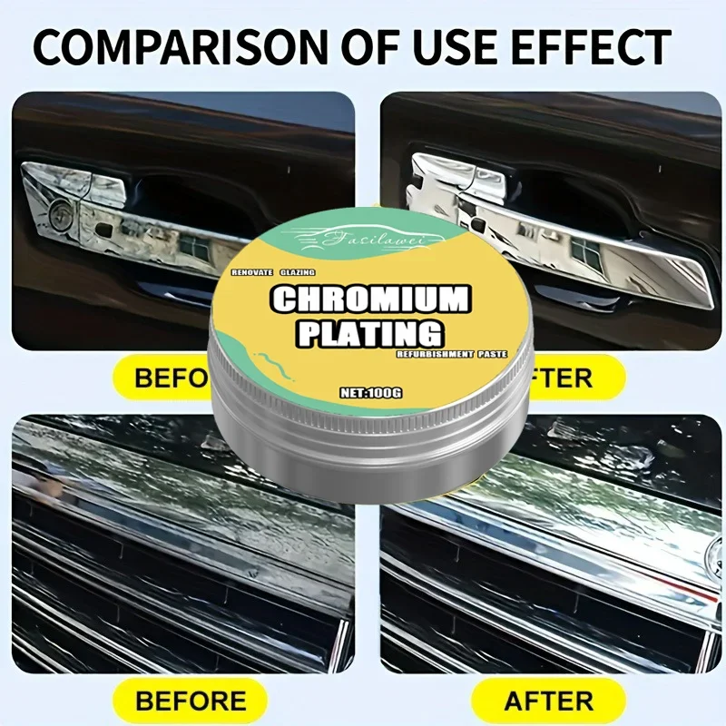Good Multipurpose Metal Polishing Paste - Chrome Repair and Polishing Compound for Cars, Motorcycles, RVs, Kitchen Appliances, B