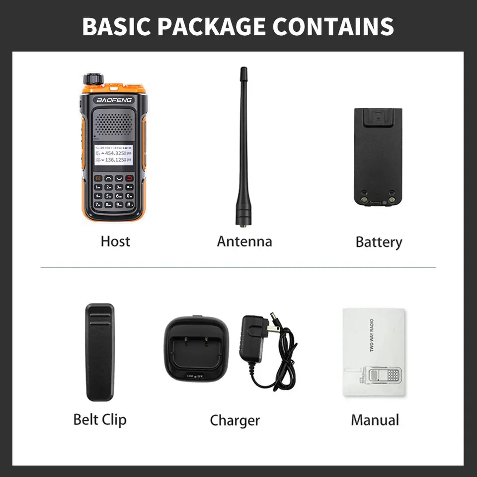 Baofeng-walkie-talkie de doble banda, Radio FM con luz LED, alarma de emergencia, largo alcance, 10w, 8800mAH, UV10 ham, 10-30KM