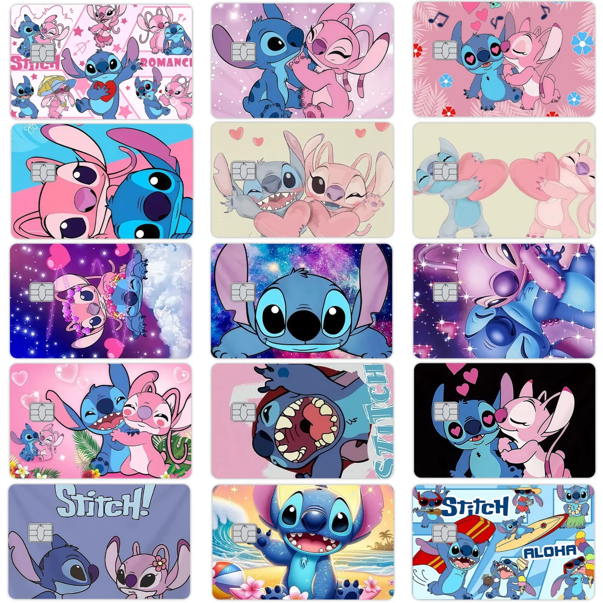 

Наклейки-скины для банковских карт с аниме-персонажами (Стич, Кавайи), милые мультяшные декоративные наклейки для девочек и мальчиков, для дебетовых и визитных карт, декоративная пленка