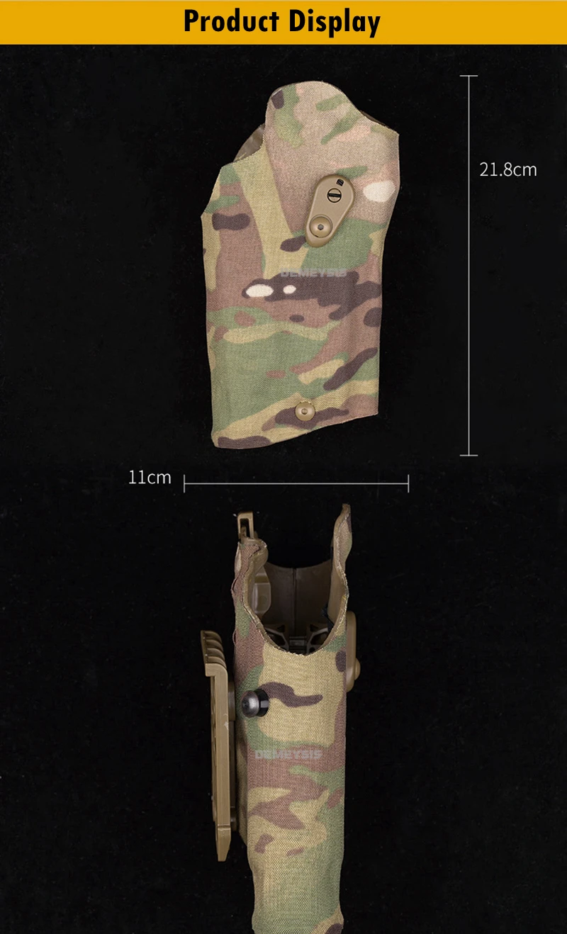 Tactical Pistol Holster for P320 Compatible X300 Flashlight Right Hand Hunting Shooting Drop Leg Holsters with Thigh Strap