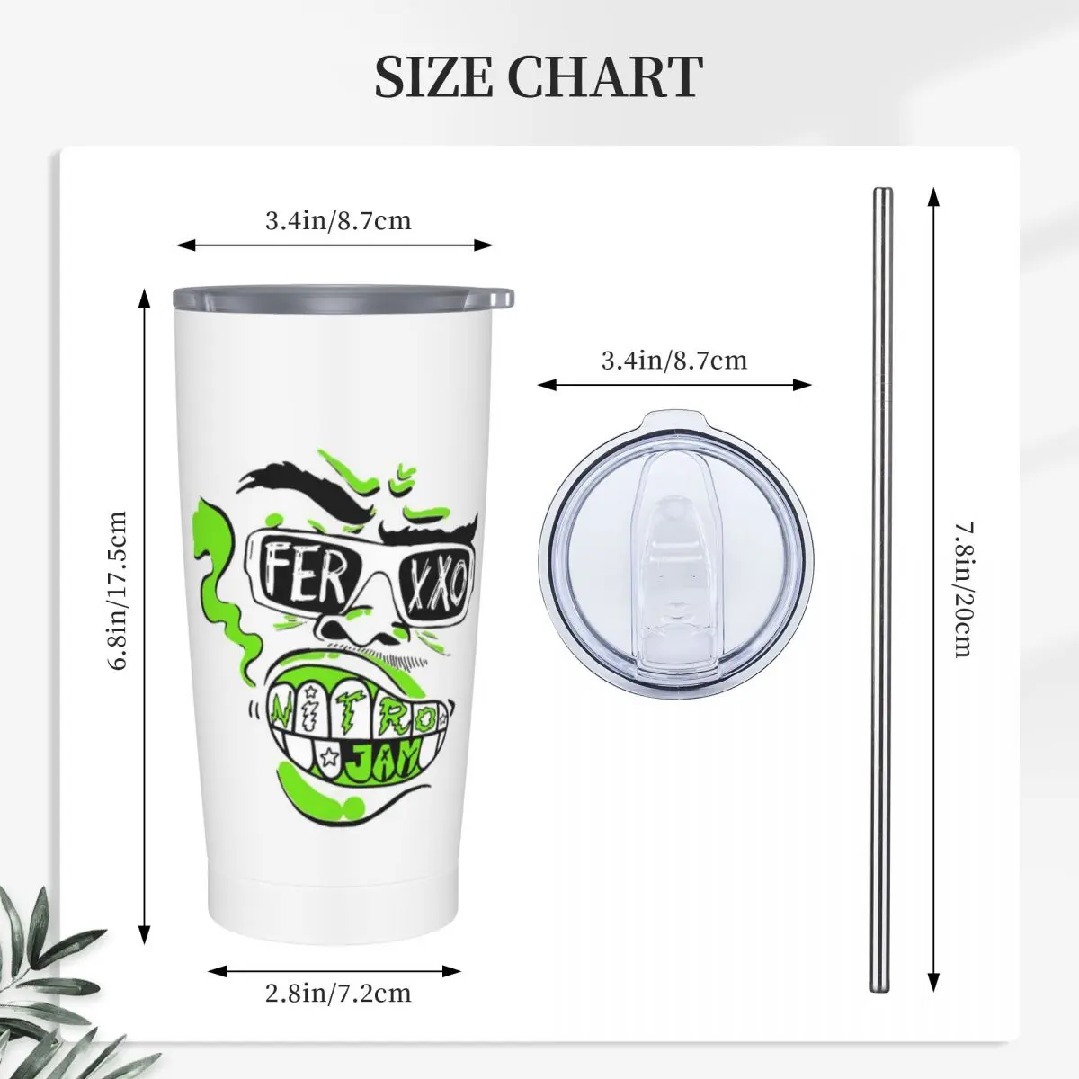 Feid Ferxxo Singer Tour Logo Fun Music Album Stainless Steel Tumbler Vacuum Insulated Mugs Thermal Cold Cups Straw With Lid 20oz