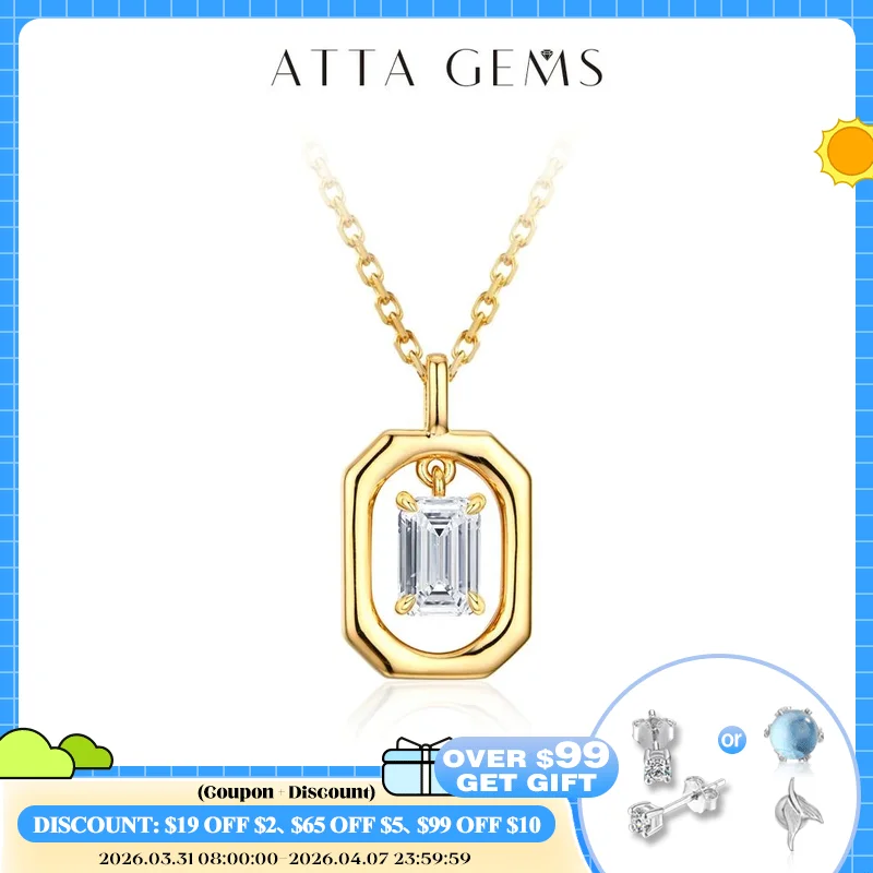 

ATTAGEMS ожерелье высшего качества с муассанитом и бриллиантами для женщин, однотонное ожерелье из желтого золота 10 карат, 14 карат, 18 карат, ювелирные изделия, подарки, оптовая продажа, новинка