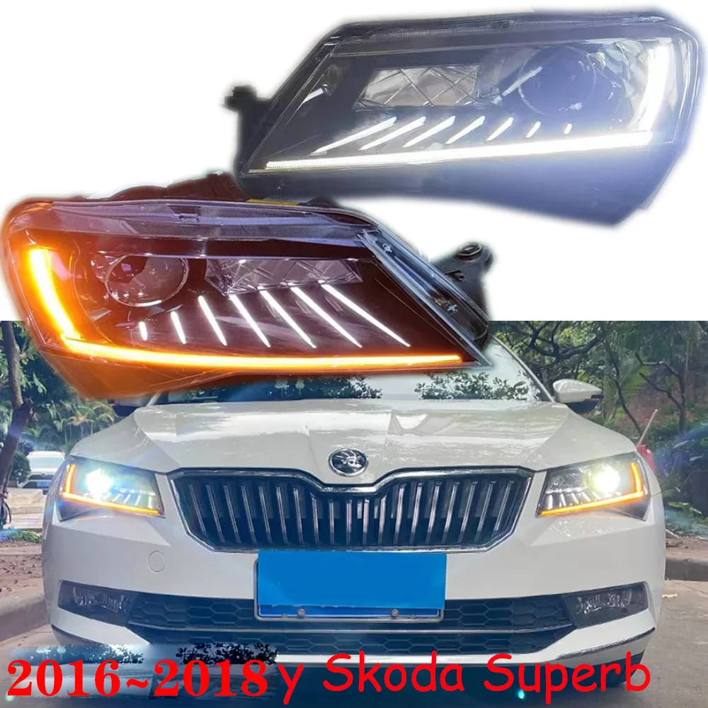 

1pcs car bumper headlamp For Skoda Superb headlight 2016~2019y car accessories head lamp for Skoda superb fog light