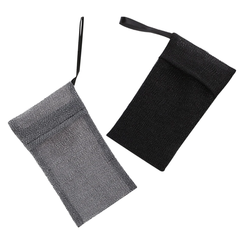 

2pcs Foam Exfoliating Nylon Bags for Bar Bath Exfoliating Soap Pouch Body Bar Soap Pouch Washing Clothes