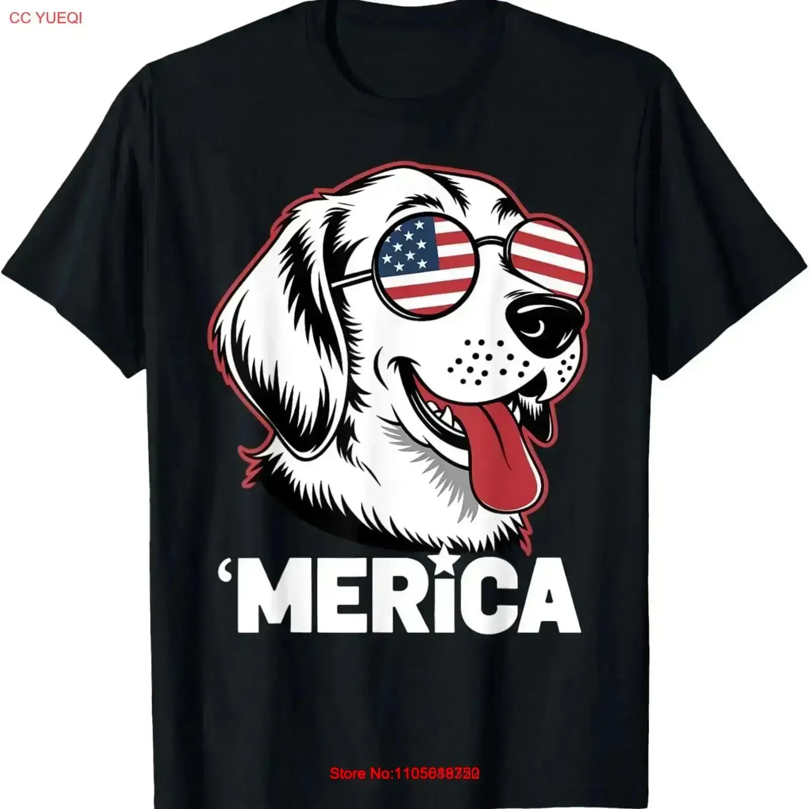 Golden Retriever 4th Of July Merica Patriotic Flag SweaT T Shirt vintage Washed Versatile Stretched streetwear Casual vintage