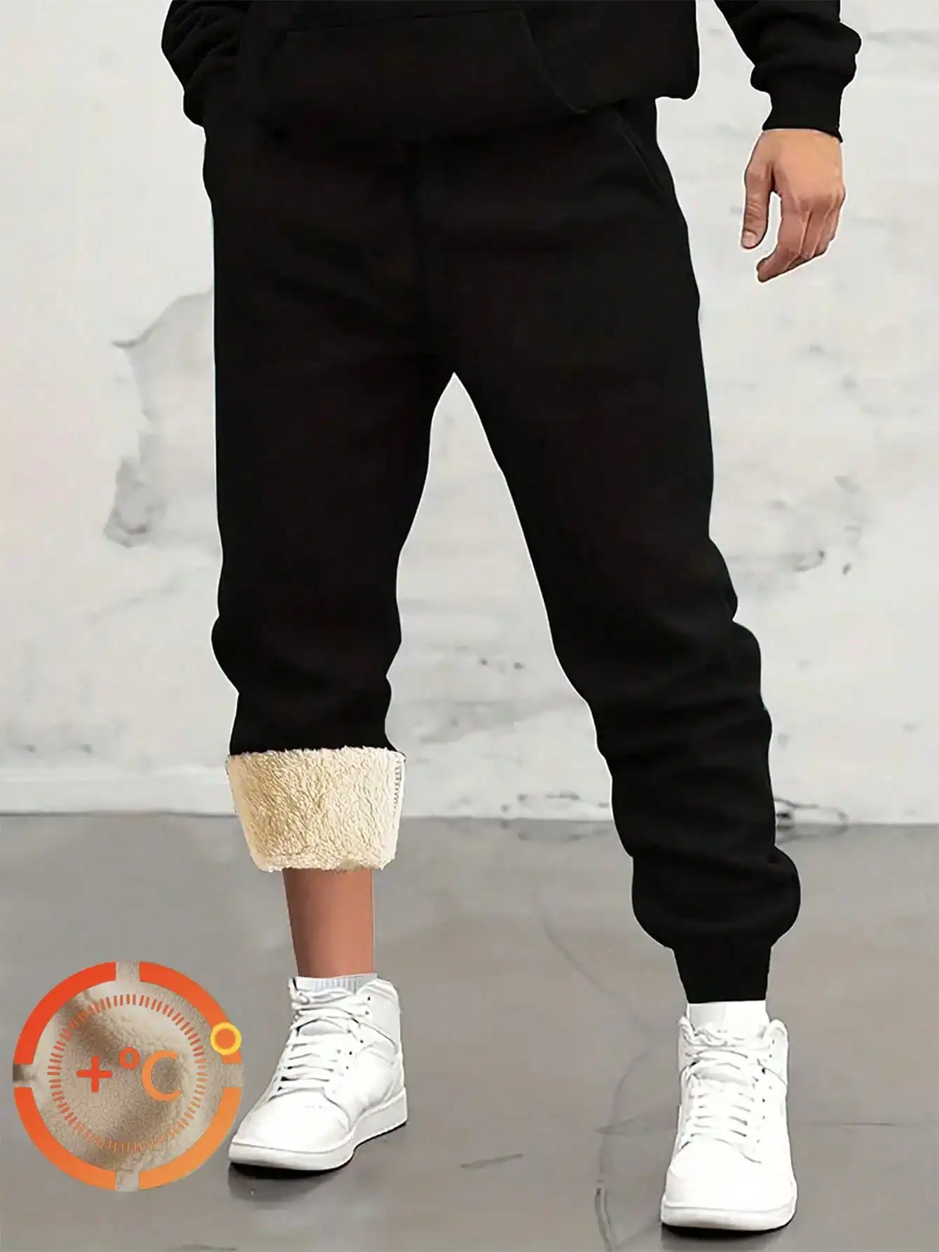 

Men's Fleece-Lined Loose Warm Jogger Pants for Autumn Winter