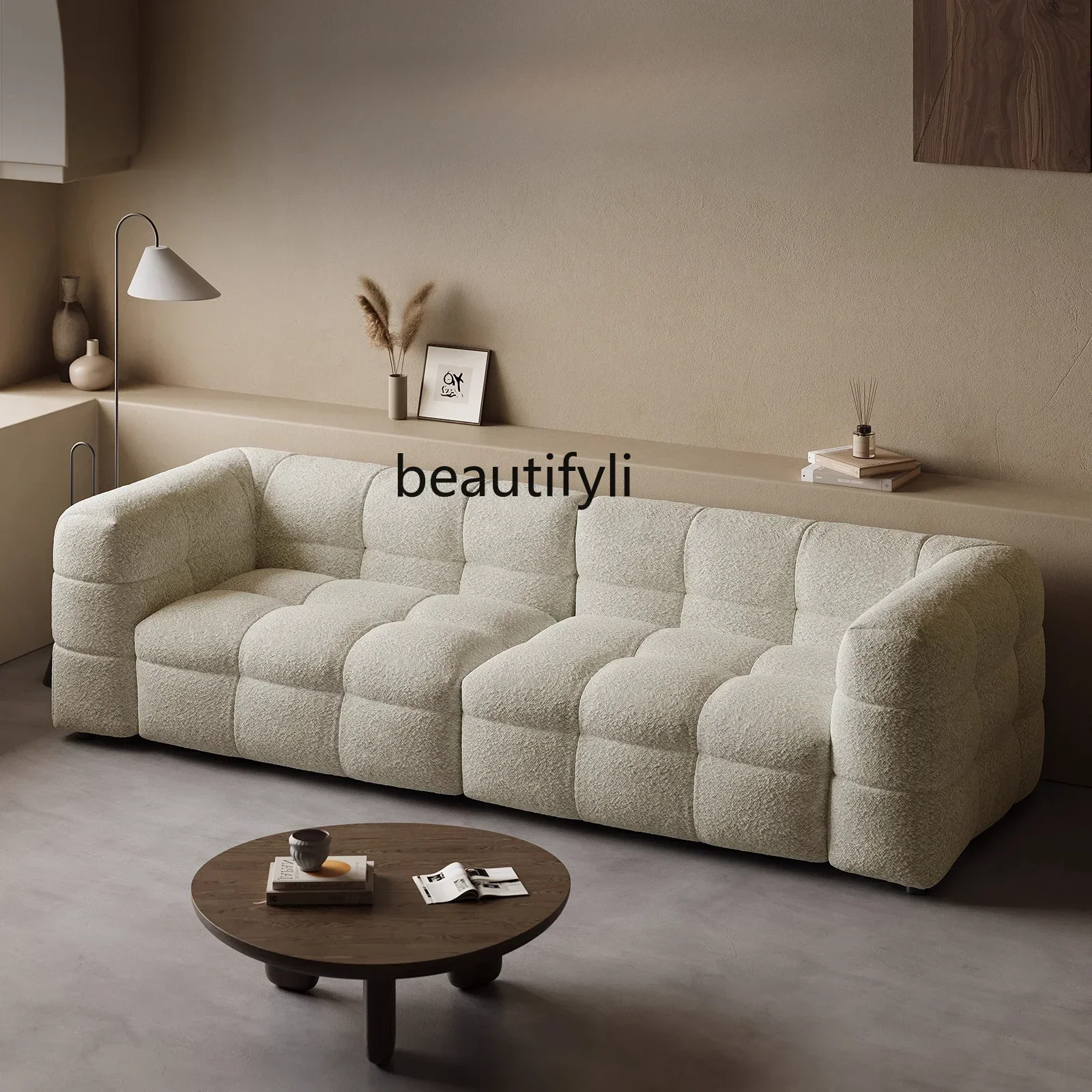 

6239P Modern simple style living room fabric sofa leather sofa farewell spot