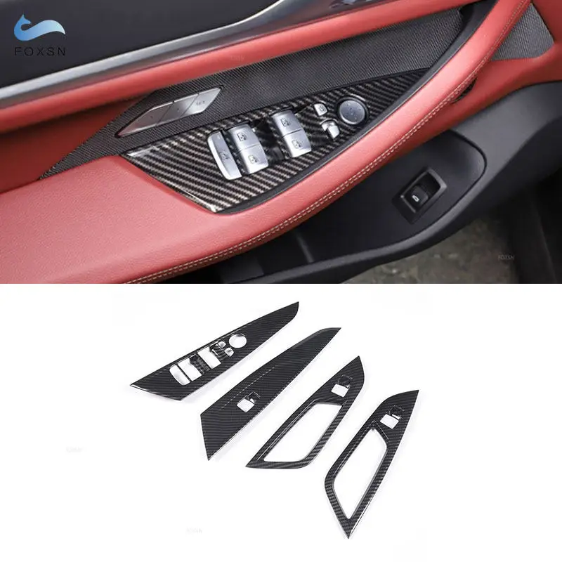 

For BMW 4 Series G22 G23 G26 2020 2021 2022 2023 LHD Car Interior Door Armrest Window Lift Panel Switch Buttons Cover Decorative