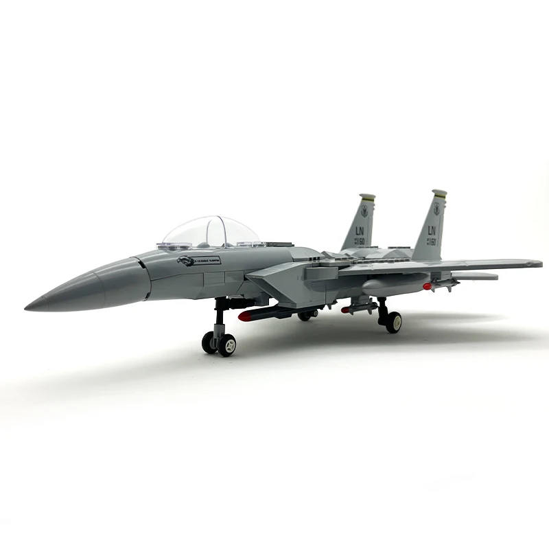Militaire F15 Vliegtuigen Apache Helikopter Vliegtuig Bouwstenen Model Bricks Kit Voor Jongens Vakantie Verjaardagscadeau Collectie