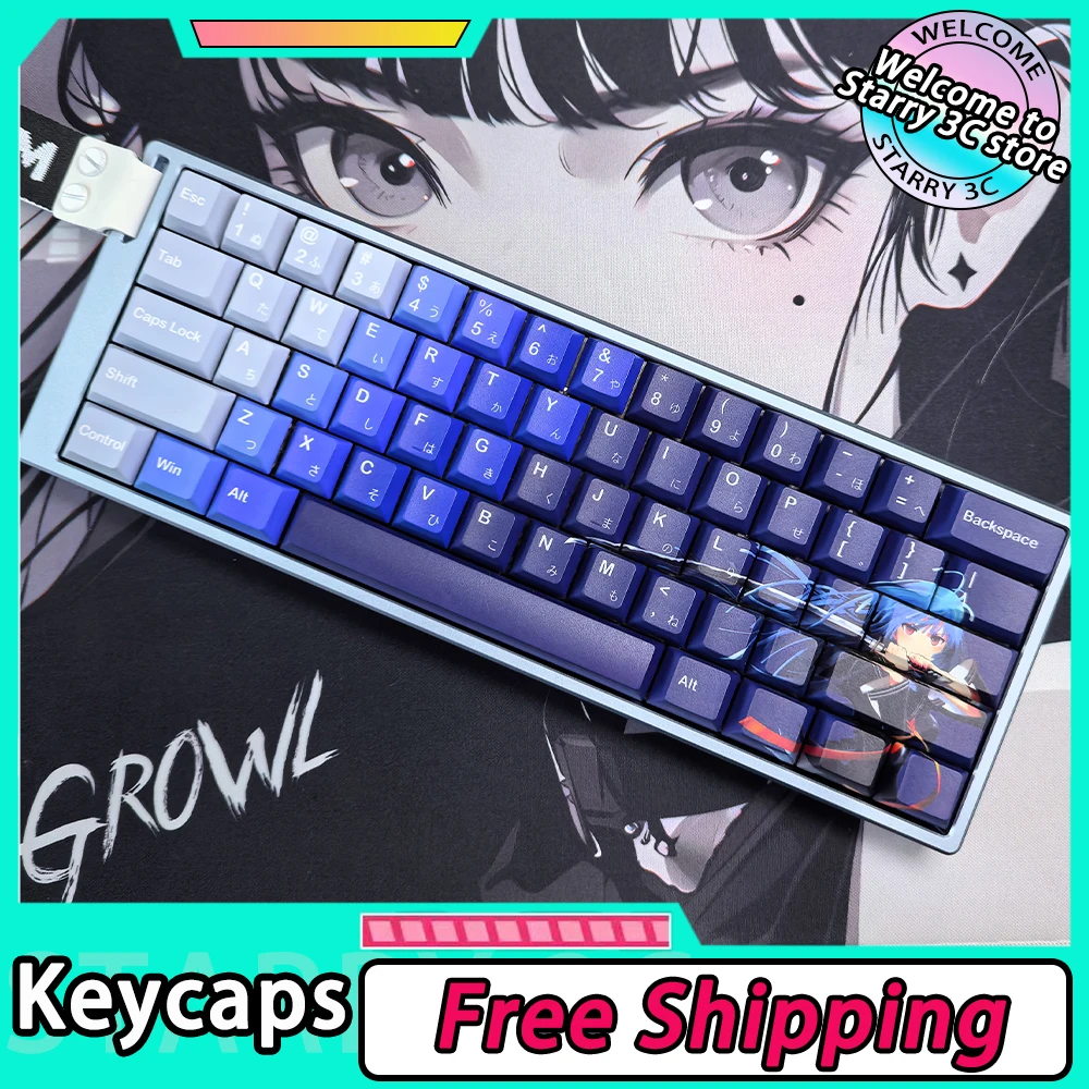 HM66 keycap คีย์136 PBT ความร้อนระเหิดเชอร์รี่โปรไฟล์ที่กำหนดเองหมวกคีย์ wooting สำหรับแป้นพิมพ์กล HM66อุปกรณ์เสริมพีซี