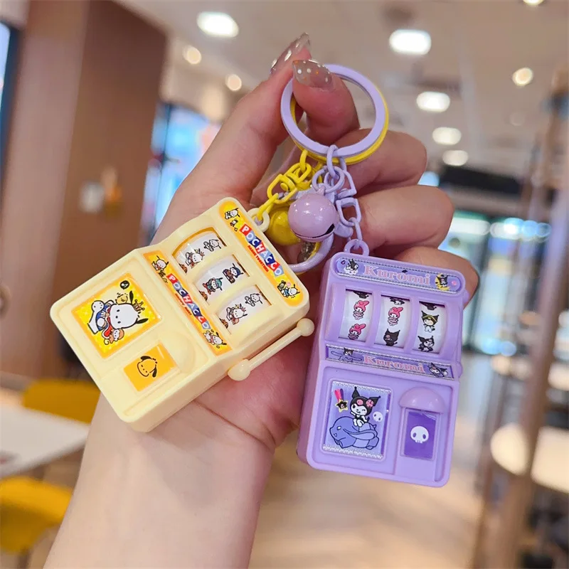 Palm Mini  Lottery Machine Fruit Machine Keychain Pendant Cartoon Rocking Fun Puzzle Gift For Friends