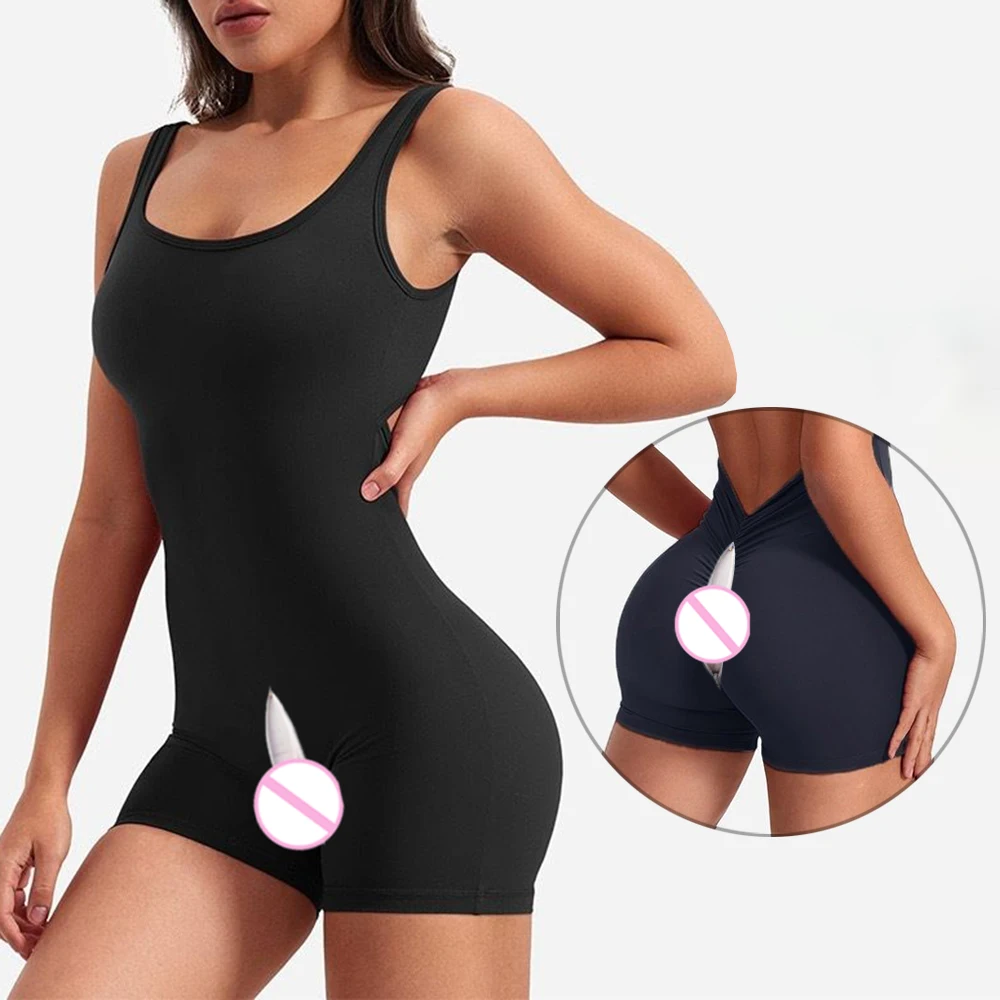 

Невидимый комбинезон без рукавов с открытой промежностью, шорты для секса на открытом воздухе, женские плиссированные шорты с открытой талией, экзотическая серия домашних эротизмов