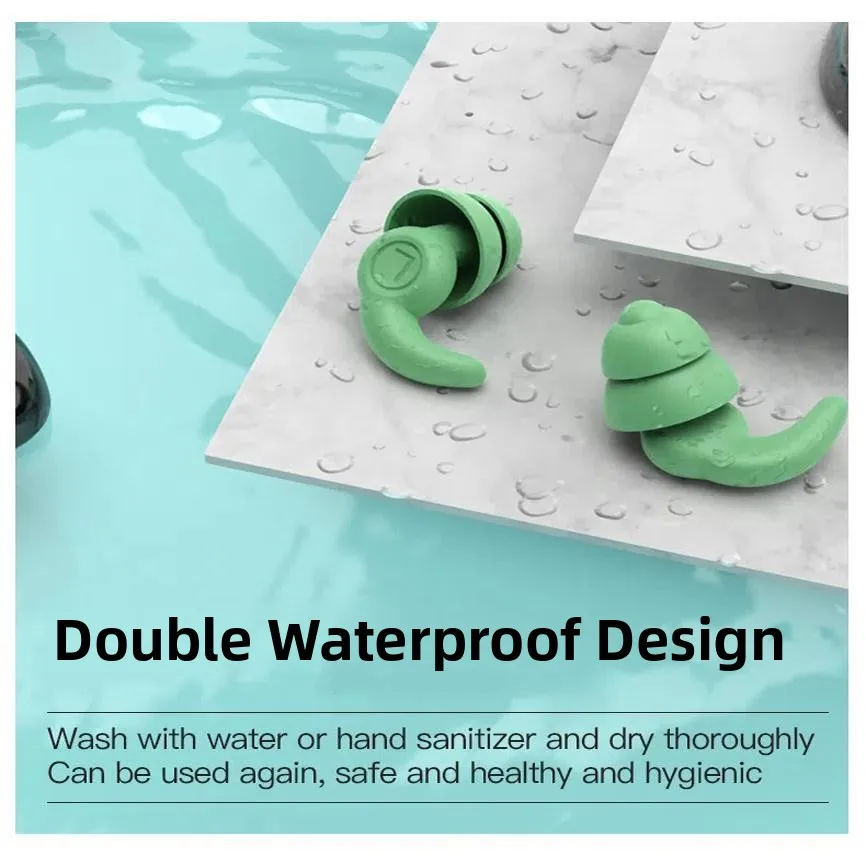 Bathing Shampoo Waterproof Earplugs Ear Covers Swimming Special Protection against Water Enter Ears Noise Reduction Ear Caps